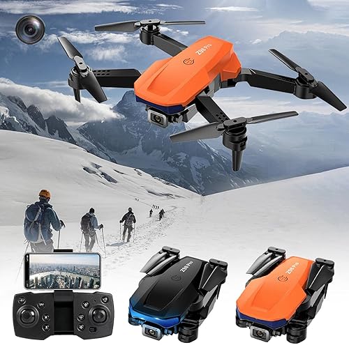 Crazypig 1080P HD Drone - Cámara FPV Control Remoto Juguetes Regalos para niños y niñas con altitud de retención sin cabeza ajuste de velocidad de