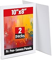 Mr. Pen Canvas Panels, 2 Pack 8x10 Inch Triple Primed Cotton Boards for Oil & Acrylic Painting, Lightweight Art Supplies for Beginners & Kids