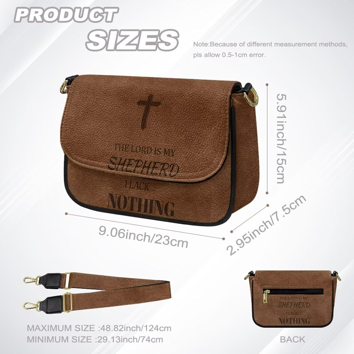 Womens Sling Bags Crossbody Cute Shoulder Purse Portable Leather Tote Casual Flap Bag with Adjustable Strap