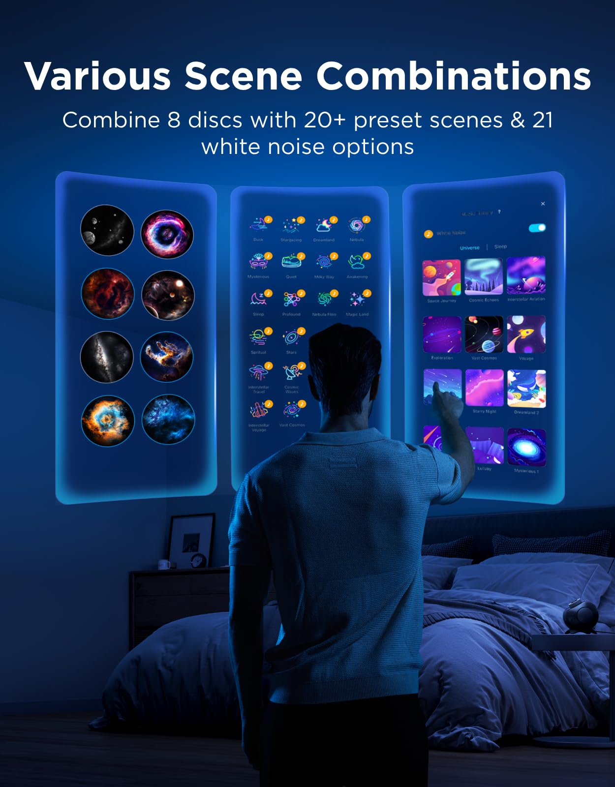 Govee Galaxy Light Star Projector 2 Pro 4 Megapixel HD Lens Night Light | Planetarium Projector work with Matter Star LED Lights Projector with 20 Preset Scenes Room Decor Gift for Kids product thumbnail 7