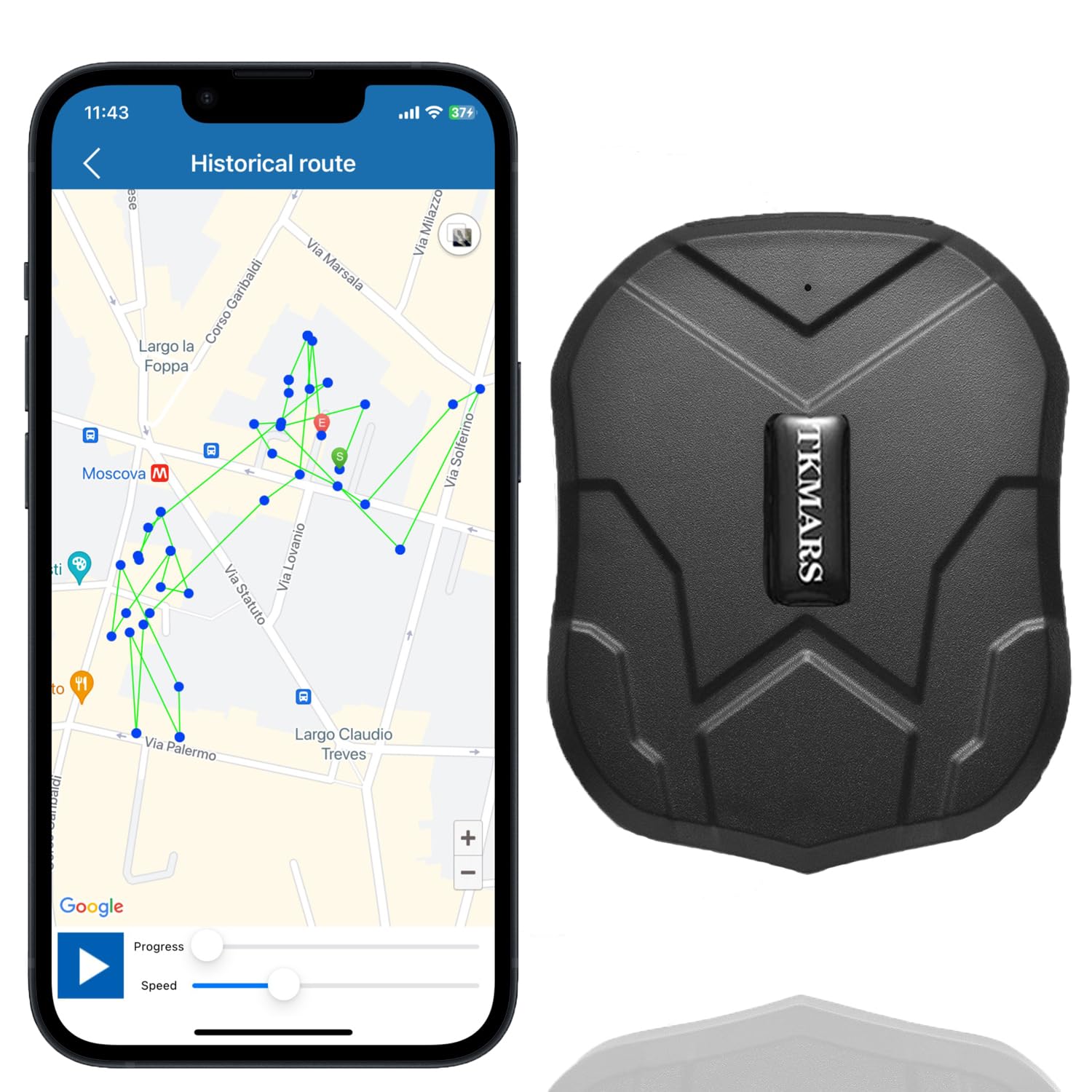 4G Localizador GPS para Coche 10000mah GPS Tracker con Seguimiento en Tiempo Real Magnético Impermeable Rastreador GPS