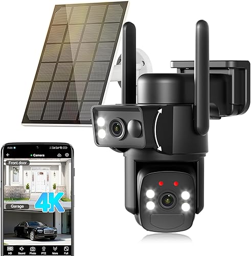 Cámaras de seguridad solar 4K inalámbricas para exteriores