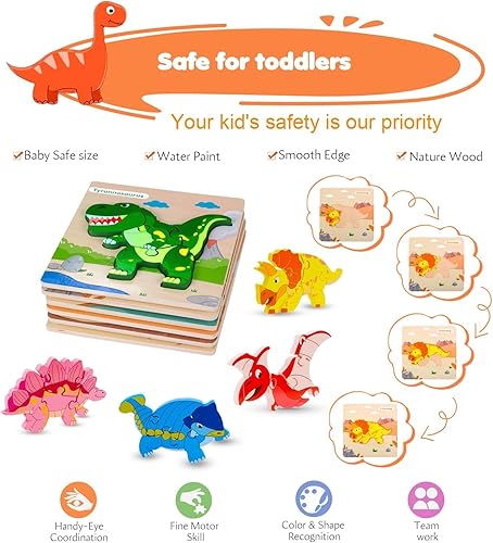 Miniatura 10 de Relleno de cesta de Pascua para niños pequeños de 1, 2, 3 años, rompecabezas de madera para niños pequeños de 1 a 3 años, juguetes Montessori, 5