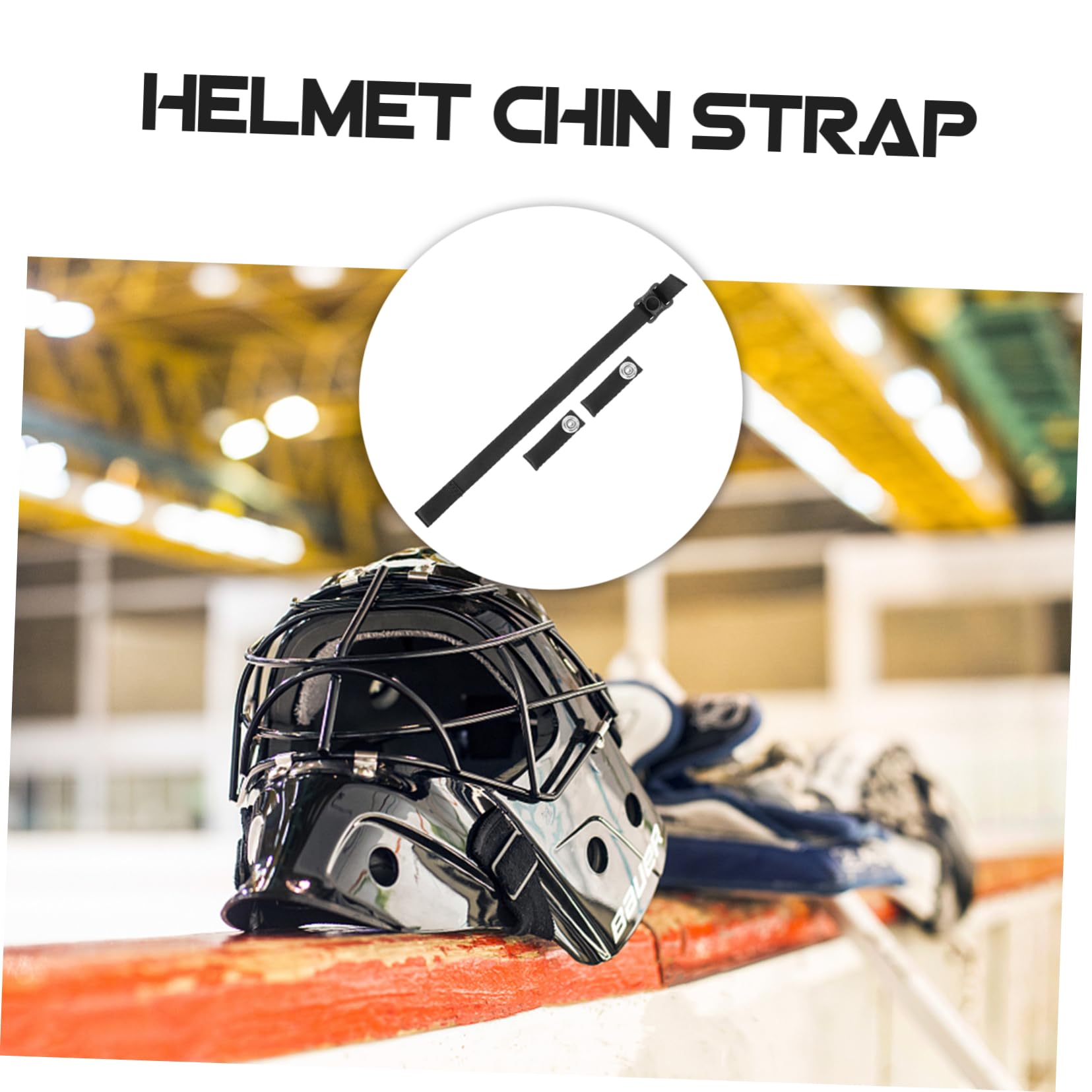 Toyvian 3 Set Accessori per mento del casco cinturino per casco da hockey sottogola di ricambio per hockey sport sottogola in poliestere di ricambio sottogola da hockey in poliestere Nero