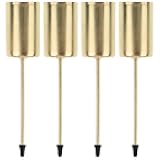 HOLIDYOYO 4 pc Candle Holder Stakes Taper Candlestick Holders with Spike Metal,Heavy Duty Pillar Candles Stand Base for Floral Table Centerpiece Garden Wedding Party Anniversary