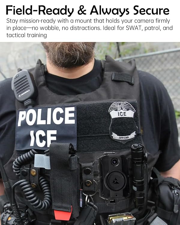WEIGUZC Molle Camera Mount Compatible with Axon Taser Body Camera 2/3/4 - Lightweight Aluminum Molle Holder for Tactical Vest & Uniform by WEIGUZC - Image 6