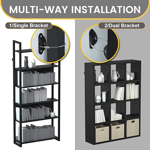 Miniatura 7 de Anclajes de muebles paquete de 10 correas antipuntas para muebles para bebés y correas de metal resistentes a los terremotos de tensión de 400