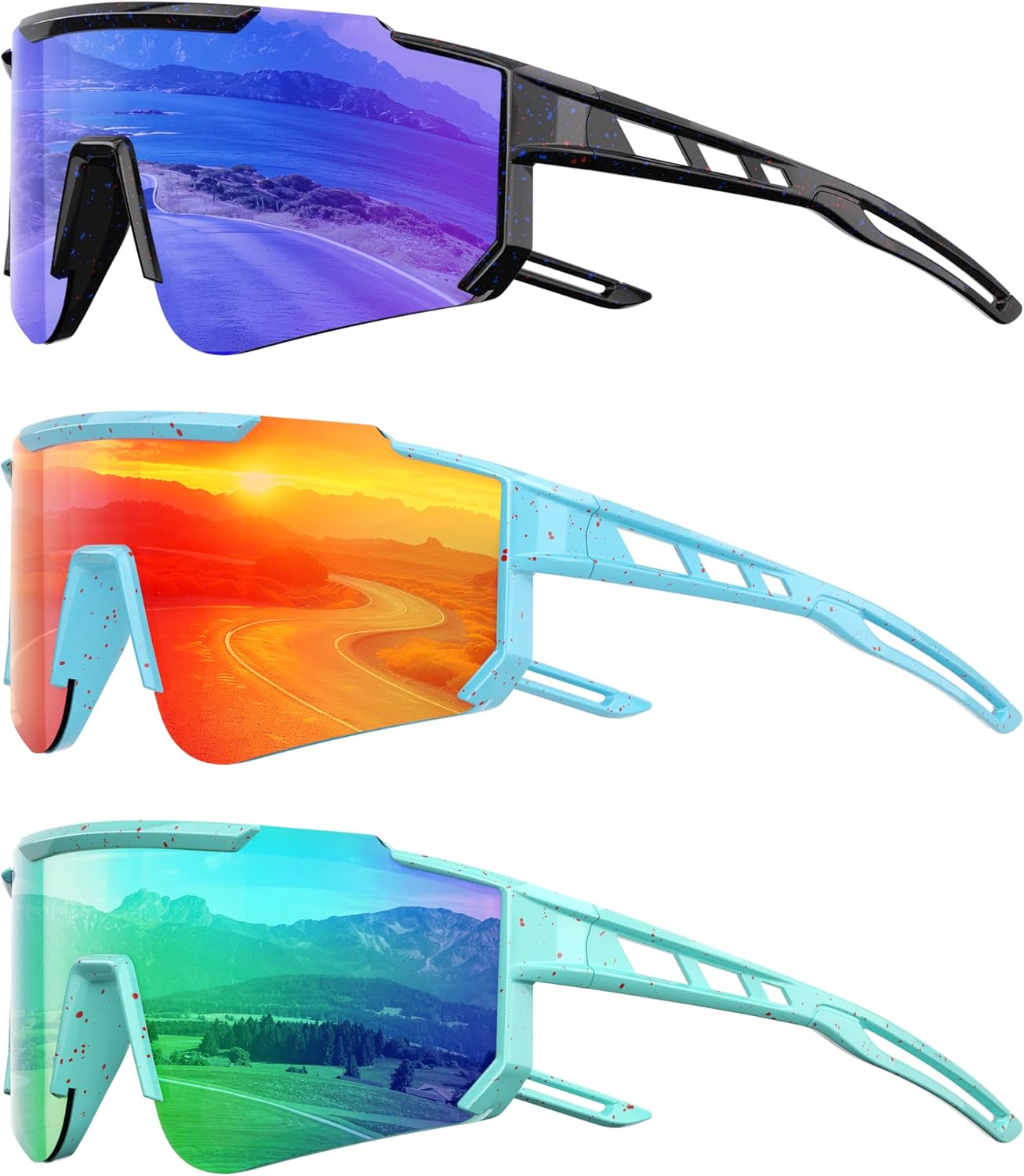 Kids Polarized Baseball Sunglasses - Youth Softball Cycling Sports Sunglasses for Boys Girls Ages 3-12 UV Protection