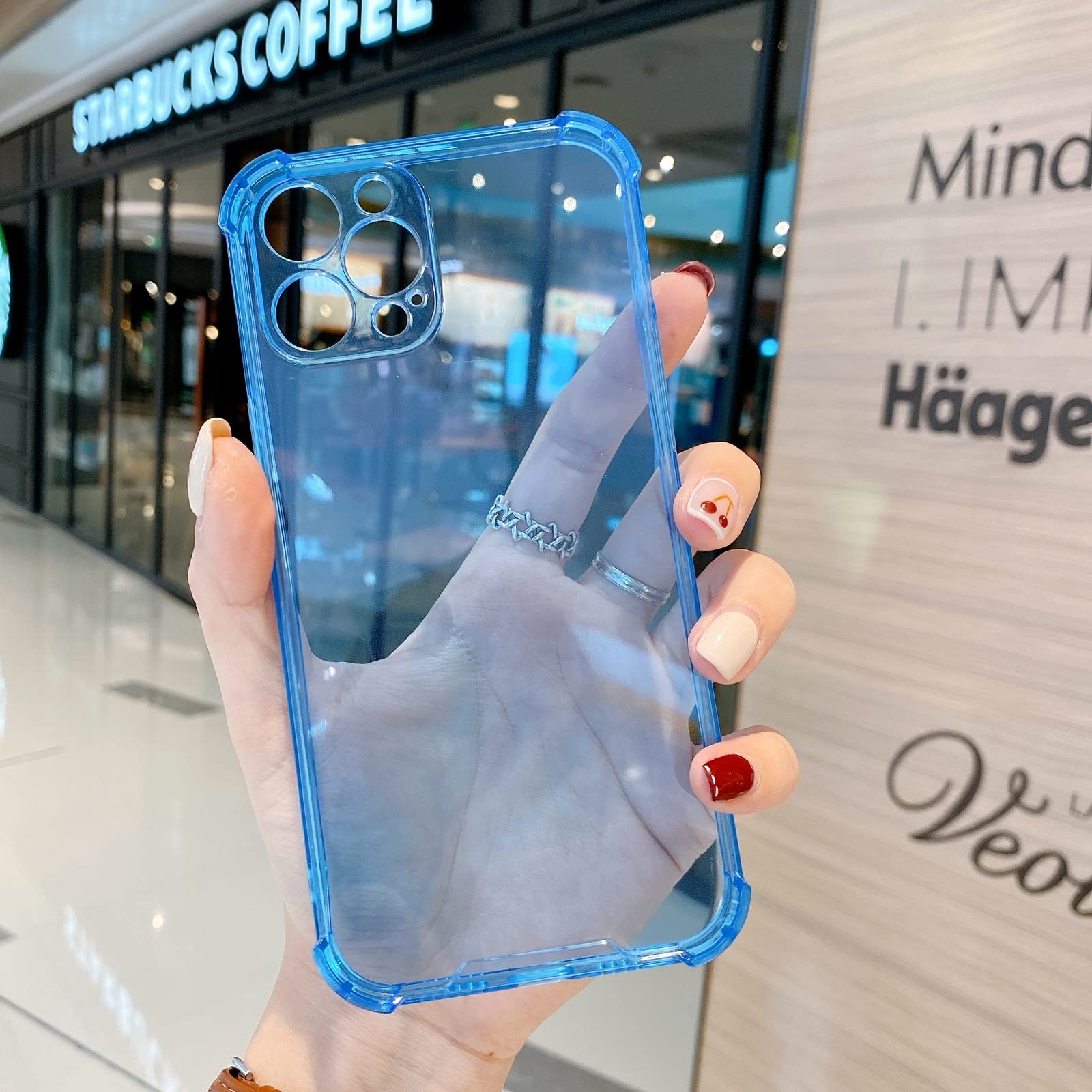 Amazon.co.jp: Gradoo For iphone 14 pro蛍光色クリアケース For