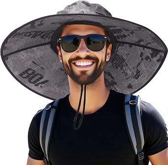 Super Wide Brim Fishing Hat for Men & Women, Fishing Hiking Camping Outdoor UV Sun Protection Wide Brim Hat