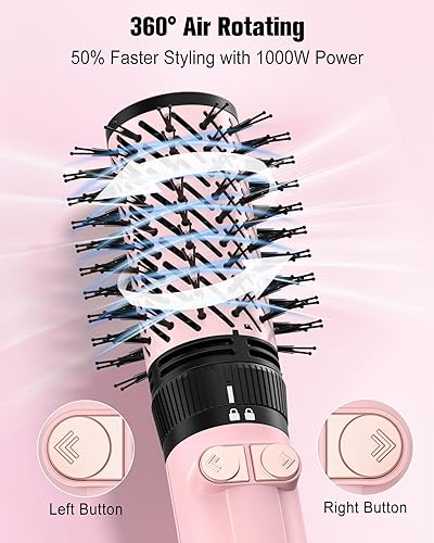 Miniatura 2 de Juego de cepillos giratorios 4 en 1  Barril voluminizador ovalado, cepillos giratorios de 1.5 y 2 pulgadas y difusor  Cepillo de aire caliente todo