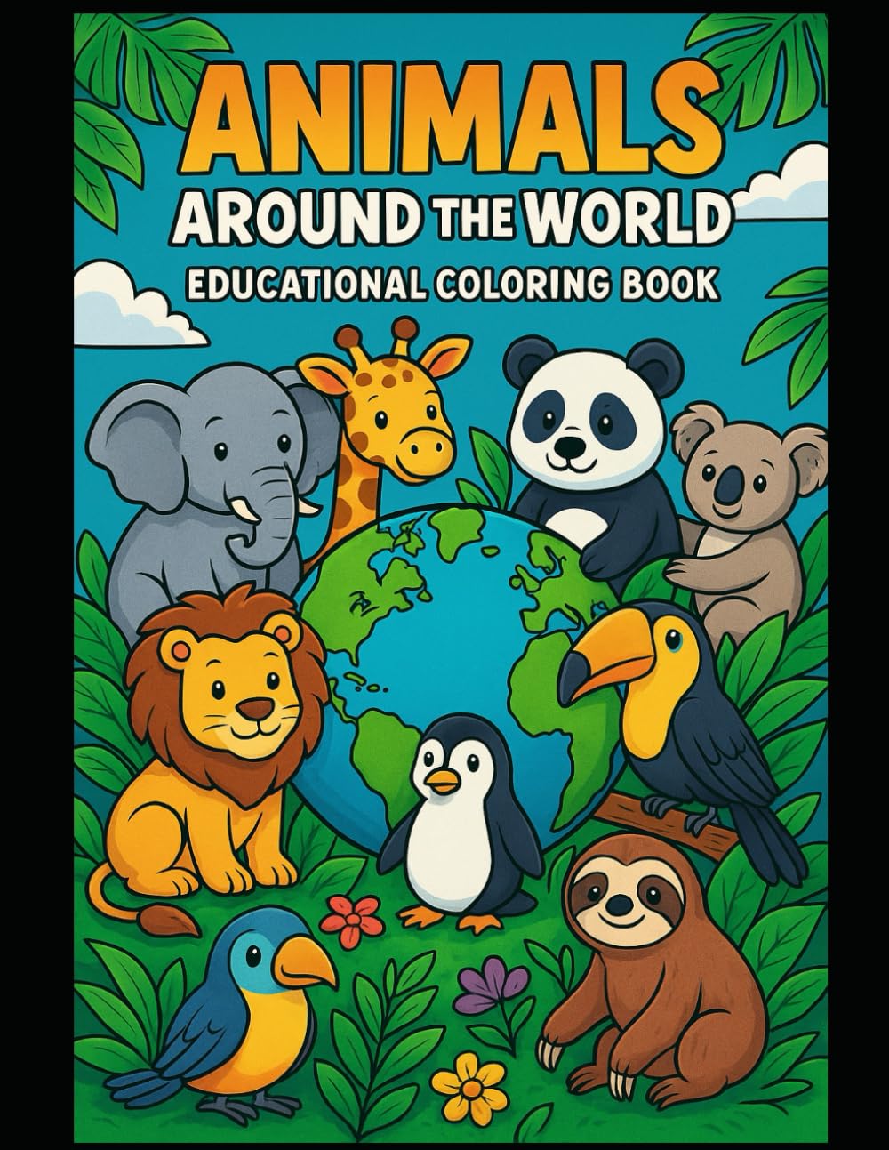 Animals Around the World – Educational Coloring Book: Learn and color 60 amazing animals from every continent! (Animals Around the World – Educational ... 60 amazing animals from every continent!))