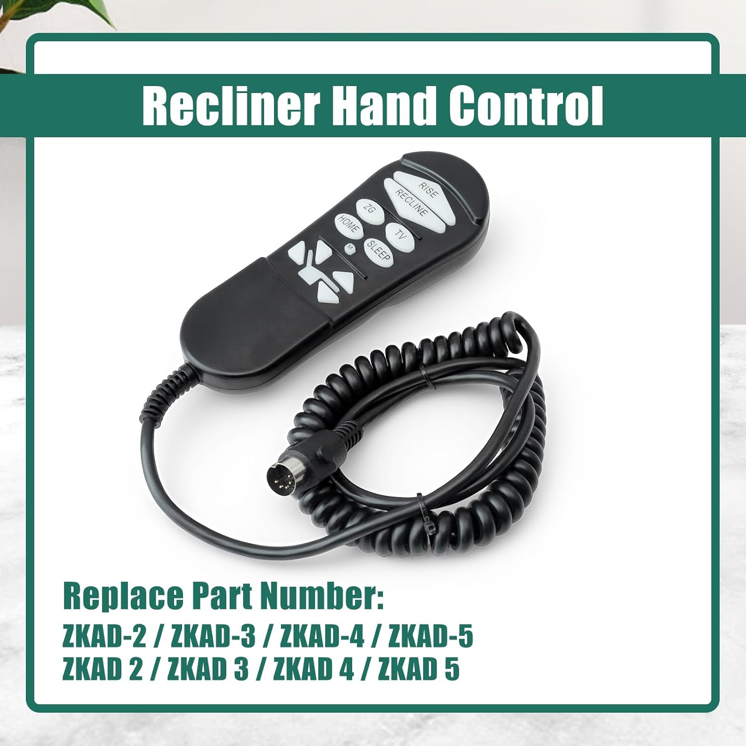YUXIVCNE ZKAD-5 11 Button 5-Pin Recliner Controller Replacement for Golden PR712 PR713 for Ultra Comfort UC520 UC550 Chairs 2 Motors, Replace ZKAD-2 ZKAD-3 ZKAD-4 Lift Chair Hand Control