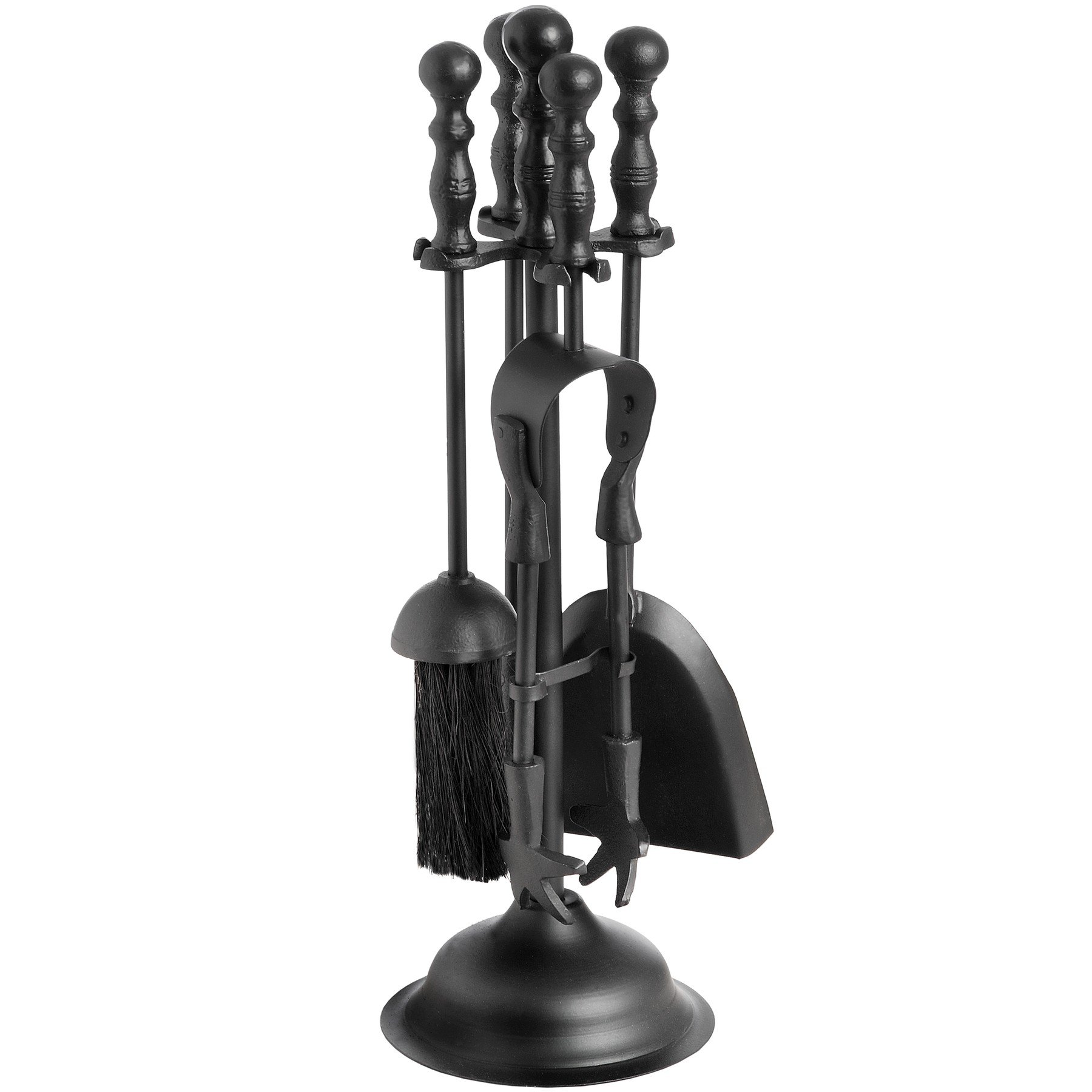 Companion set Hill Interiors argenté noir pour poêle et cheminée