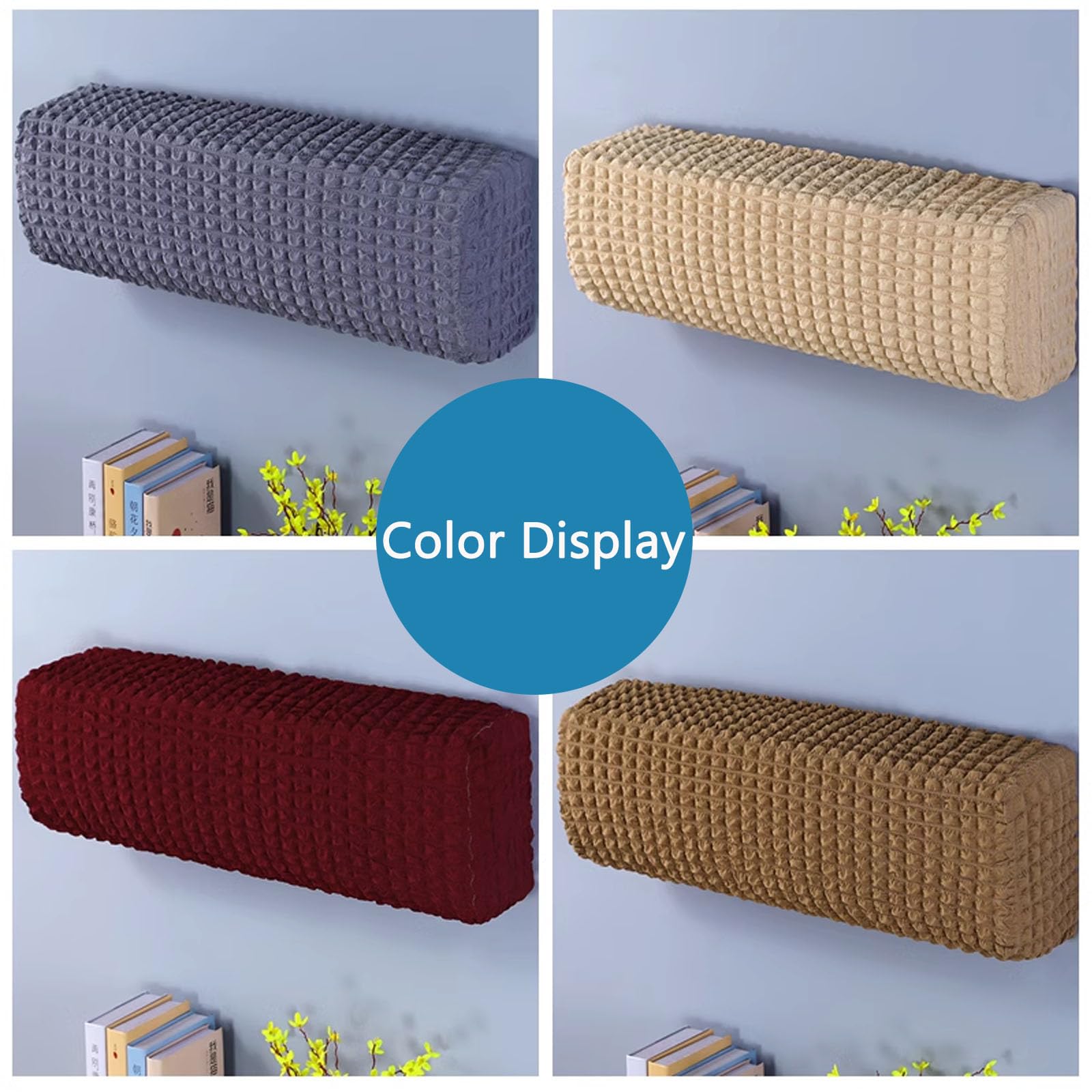 Housse Élastique pour Climatiseur Mural Intérieur Housse pour Climatiseurs Muraux pour la Plupart des Climatiseurs de Type Fendu