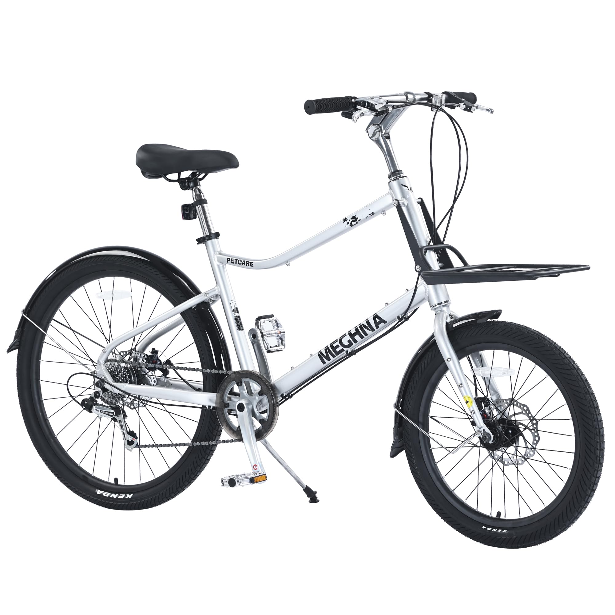 BALINGE 20/26 Inch Bike for Women/Girls/Men/Senior/Adults, 3 Colors (Sliver)