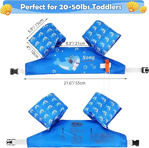 Miniatura 5 de MoKo Swim Arm Band for Kids 20-30-40-50lbs, Toddler Swim Vest Cute Cartoon Swimming Wings Pool Floats Sleeve Children Water Sports Learning Swim