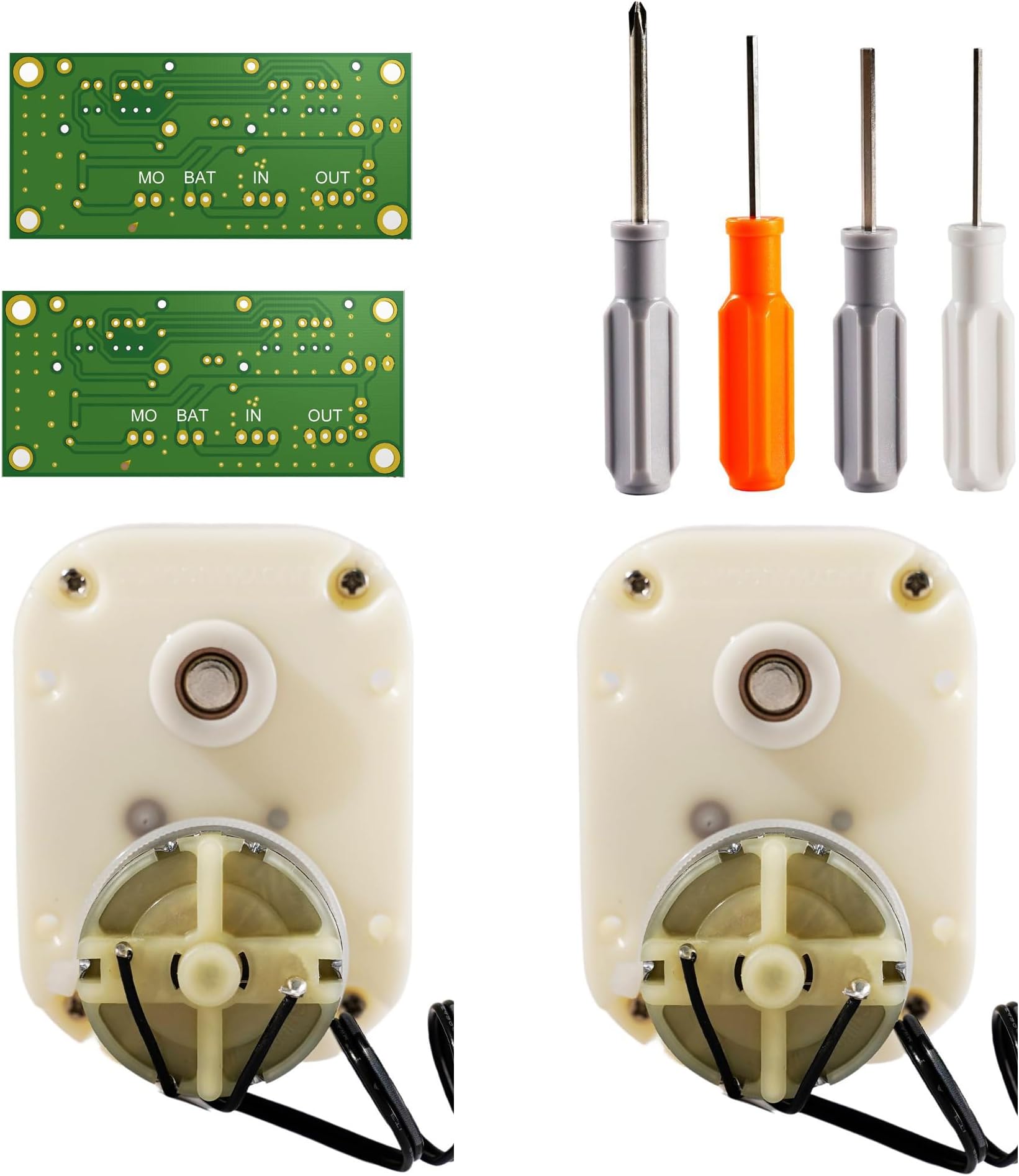 Replacement Motor and Circuit Board Double Watch Winder with Tools Quiet Motor Cover Screwdriver Hex Wrench Screws White