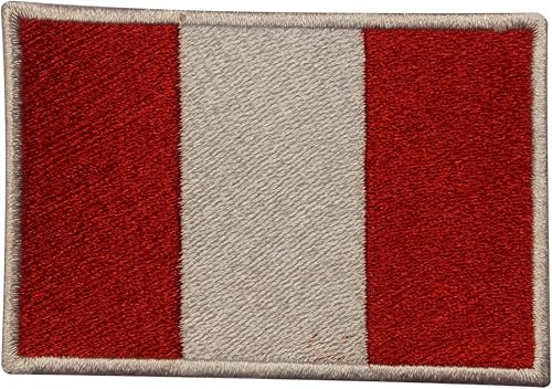 Parche bordado de la bandera nacional del Imperio Real Perú para coser en la insignia de la chaqueta de las camisetas del sombrero