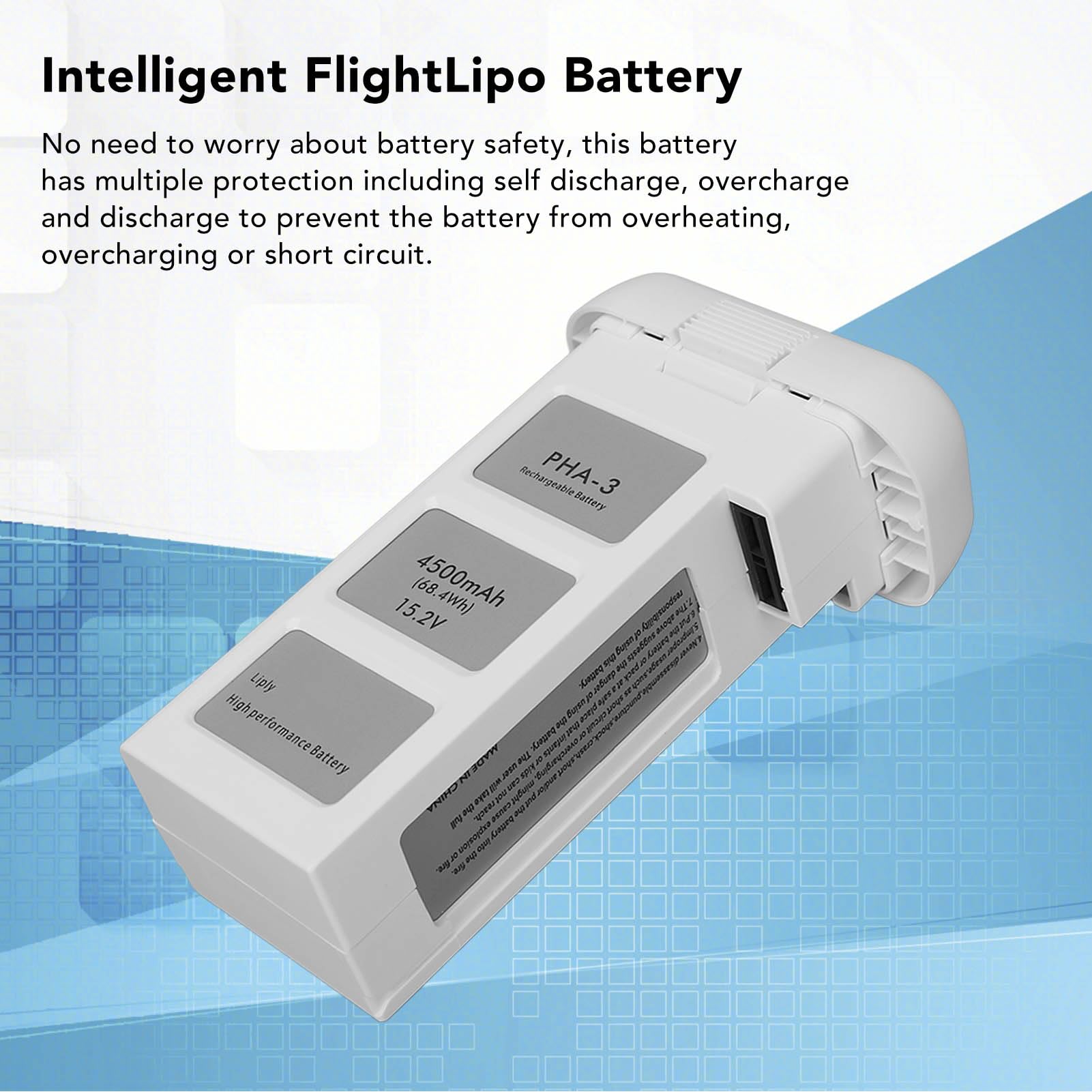 YUYTE Batteria Intelligente per Drone RC 15,2 V 4s 15,2 V 4500 MAh Compatibile con 3 Versioni