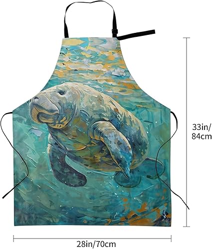 Miniatura 3 de Delantal impermeable con 2 bolsillos, delantales de chef de cocina, baberos para cocinar, hornear, pintura, jardinería, aseo