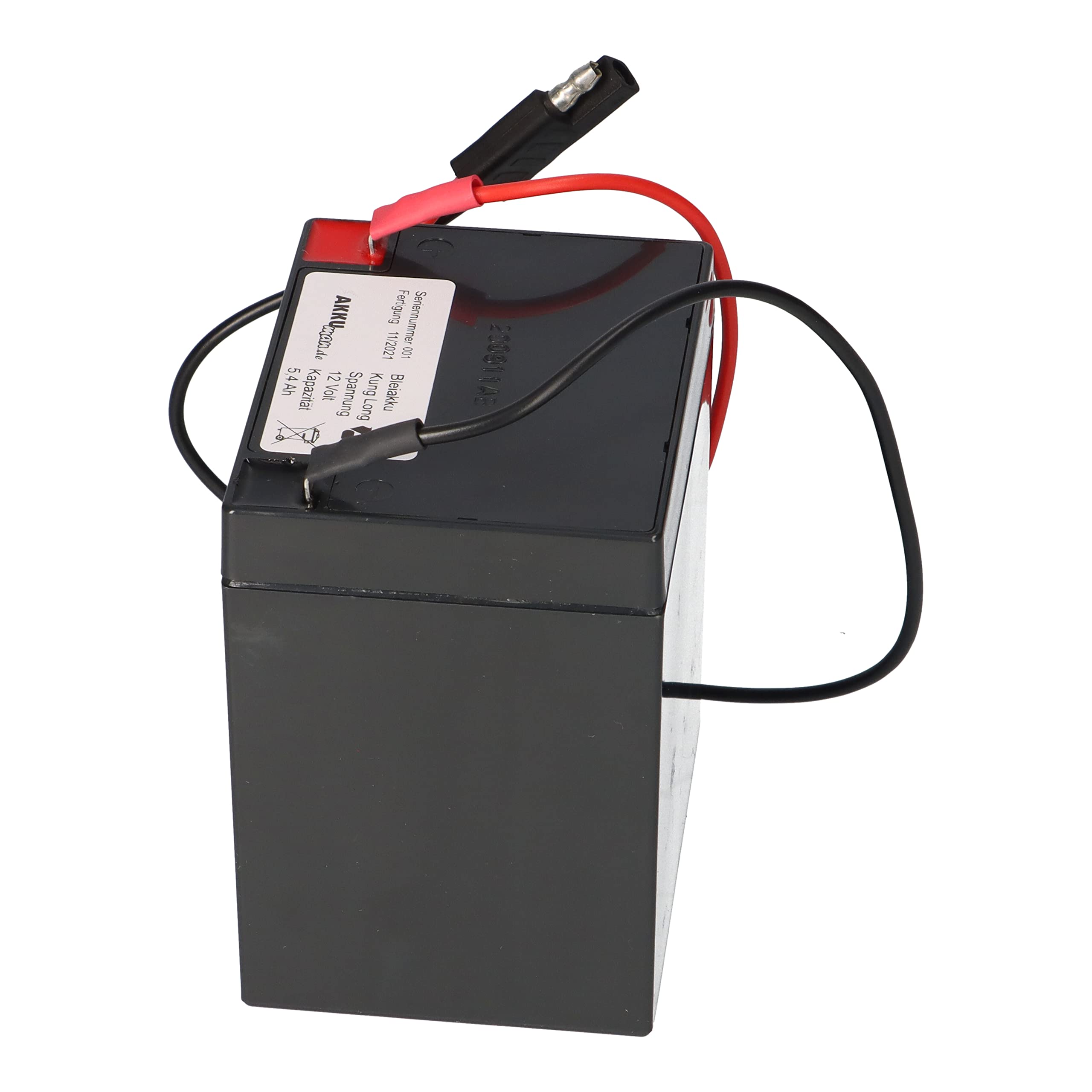 WSB Battery Kung Long Batterie au plomb AGM 12 V 5 Ah résistante aux cycles avec prise pour tondeuse à gazon compatible Sabo 43-Vario E Toro Briggs Stratton 12 V 4,5 Ah 12 V 5,4 Ah