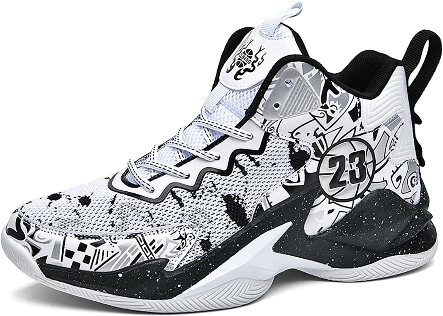 Kids Basketball Shoes High Top Youth Fashion Sneakers Girls Casual Sports Basketball Shoes Breathable Comfortable Boys Sneakers for Big Kids