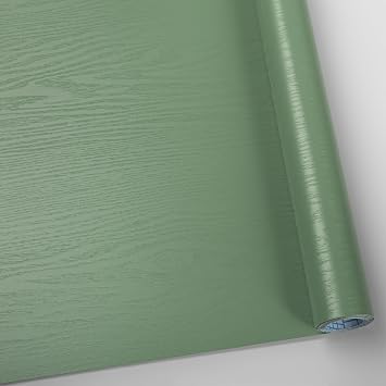 Wood Contact Paper Green Peel and Stick Wallpaper,Thickened No Tearing Vinyl Wrap Sticker, Self Adhesive Waterproof Faux Wood Grain Wallpaper Covering Cabinets Desk Furniture Decoration 11.8"x78.7"
