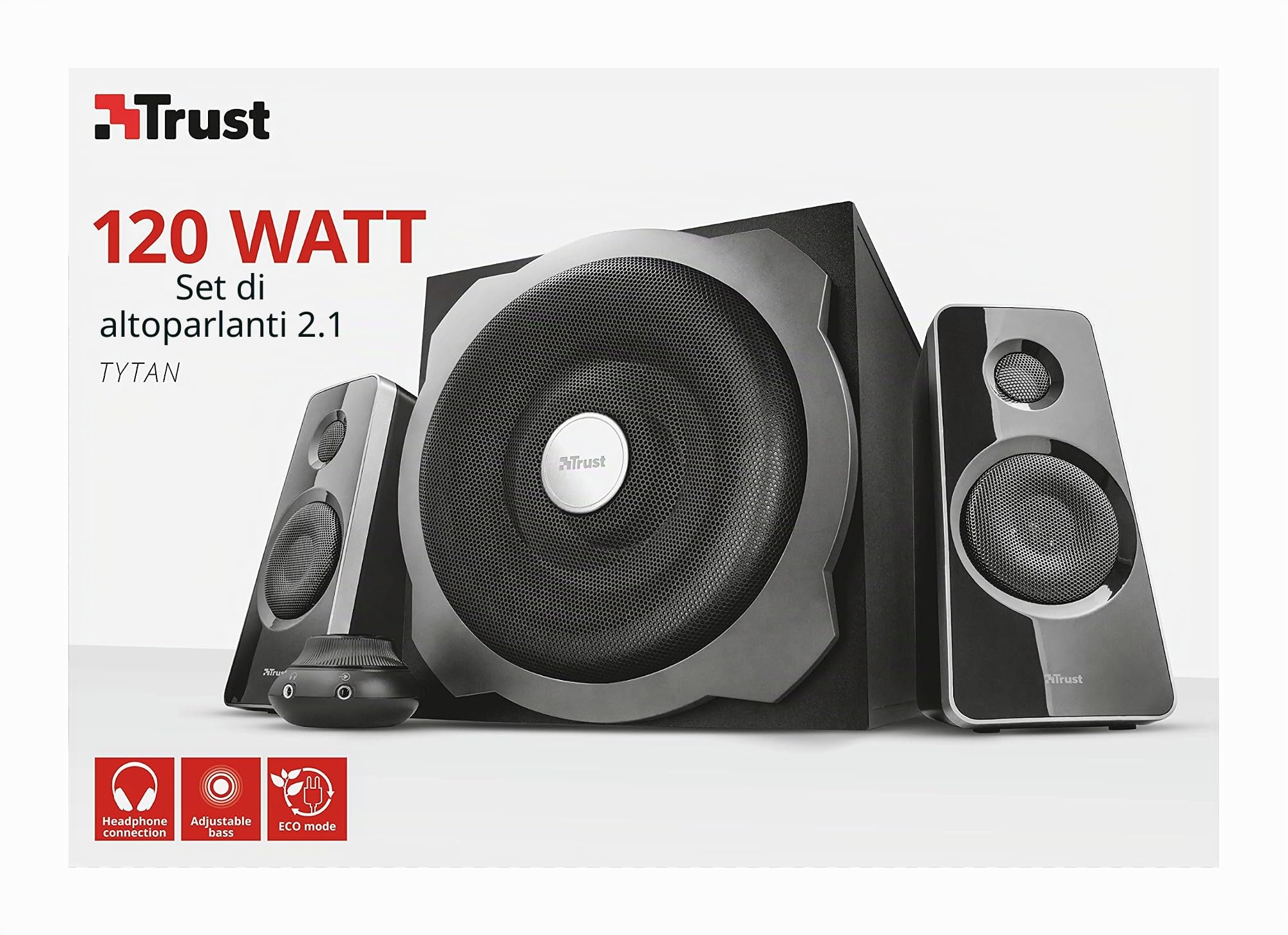 Trust Tytan 2.1 set di altoparlanti 2.1 canali 60 W Nero
