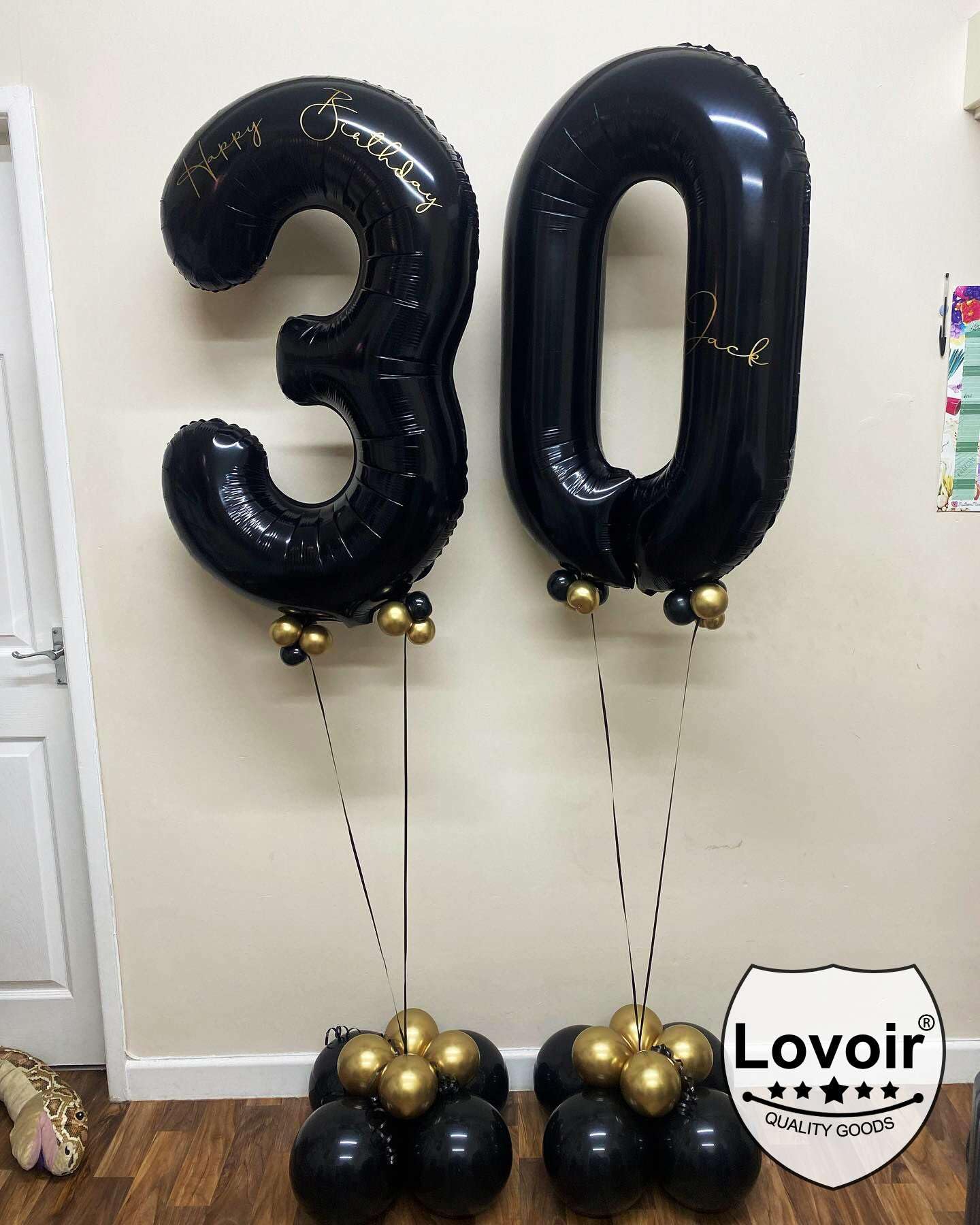 DEMIU × TANGRAM BALLON BLACK TGA-G58 Amazon.com: Lovoir 40 Inch Black Number Balloon 30 Large