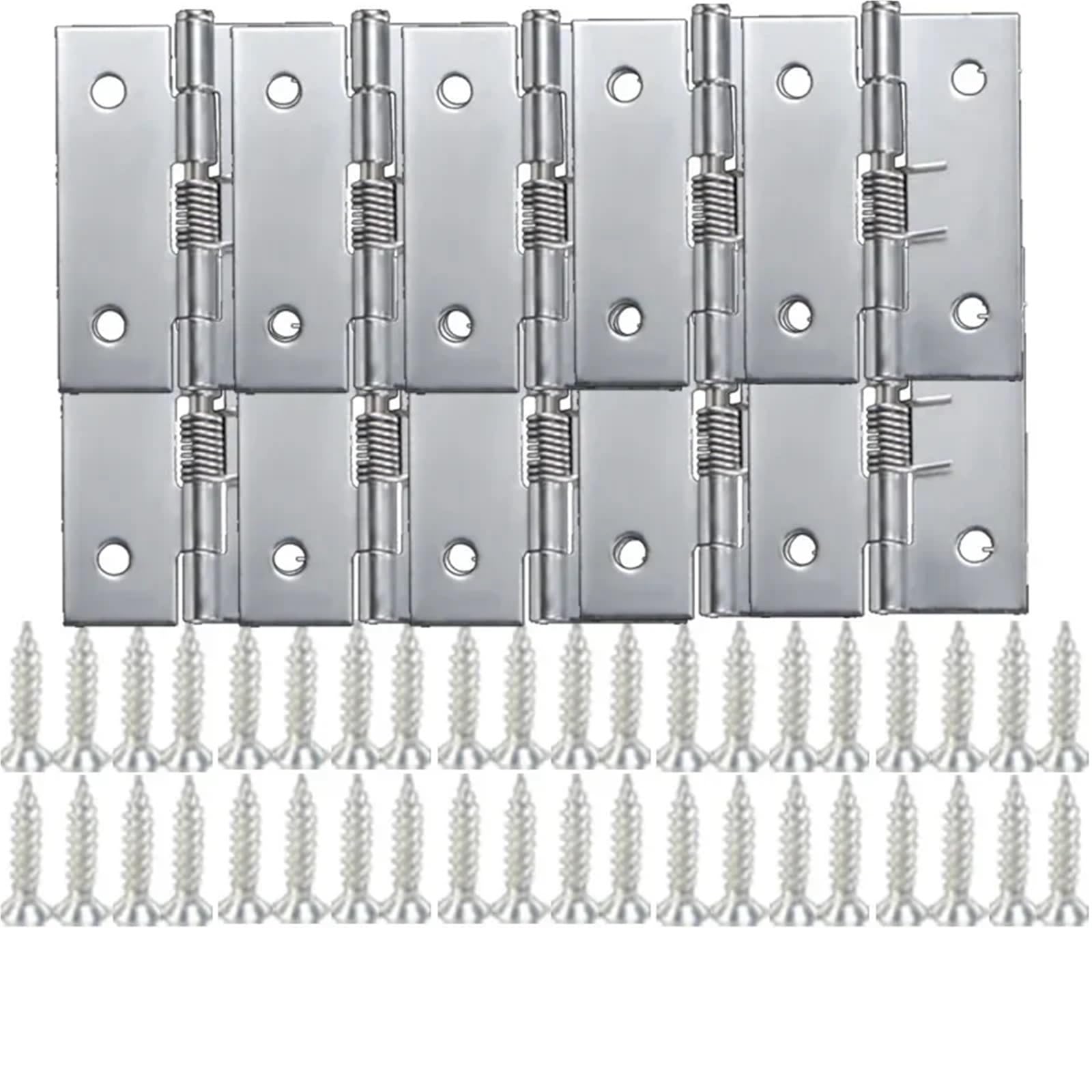 Wsqhao 5Pcs 5/10Pcs Spring Self-Closing Hinge Stainless Steel Cabinet Load For Door Windows Closer Automatic Bounce Furniture Hardware For Doors(,4 Inch)