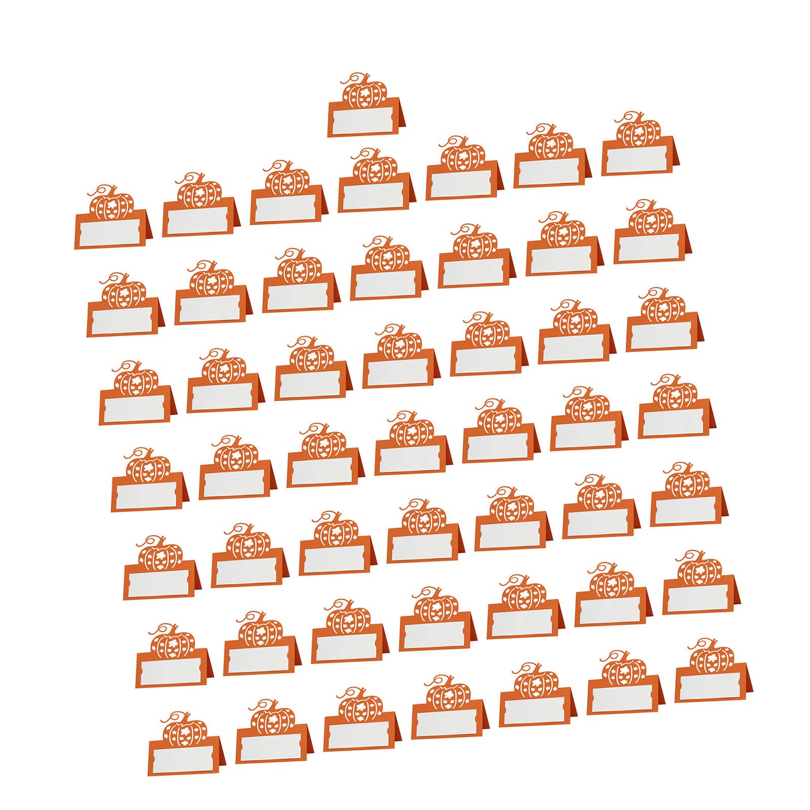 Hsioluted 50Piece Elegant Thanksgiving Pumpkin Place Cards Thanksgiving Place Cards Set with Elegant Pumpkin Designs for Tabletop