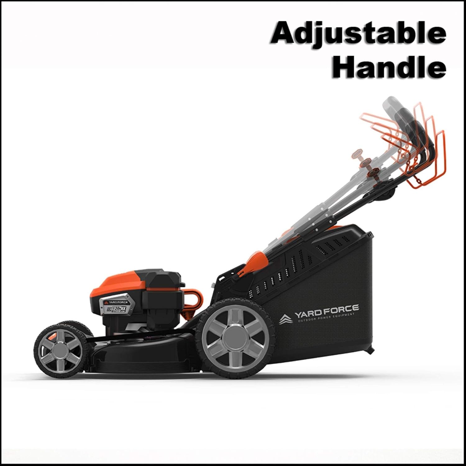 Adjustable handle of the Yard Force mower