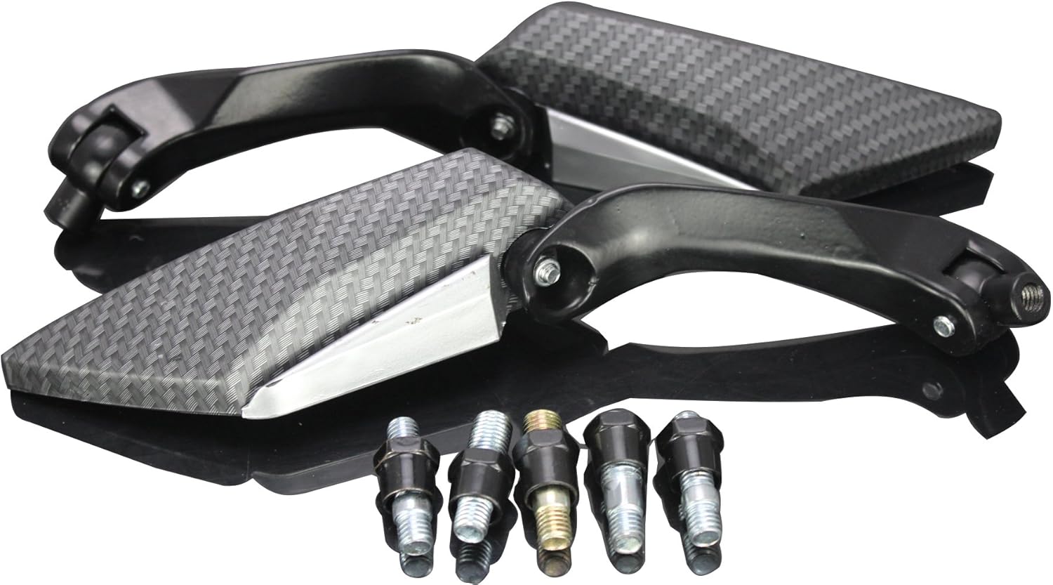 Black Carbon Mini Motorcycle Mirrors for 2015 Ducati Monster 821