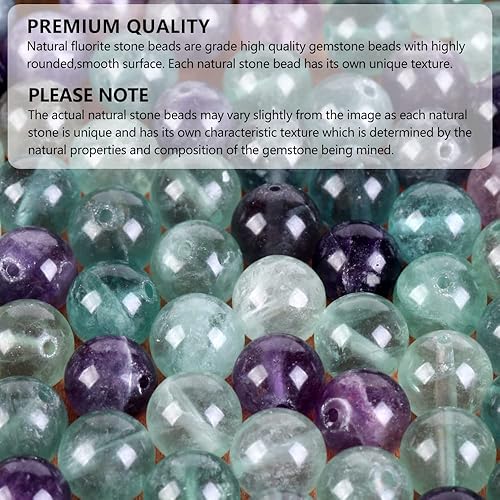 Miniatura 3 de 100 cuentas redondas sueltas de cuarzo ahumado natural de 0.315 pulgadas para hacer joyas, collares, pulseras