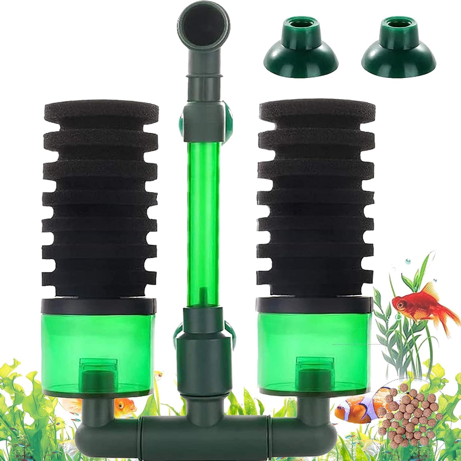 VAYINATO® Black Double 2 in 1 BioSponge Filter for Aquarium Fish Breeding and Shrimp Tank (QS-100A | Suitable Upto 2.5 Feet Tank) by Petzlifeworld (B0CL7PZVND) Amazon Price History, Amazon Price Tracker