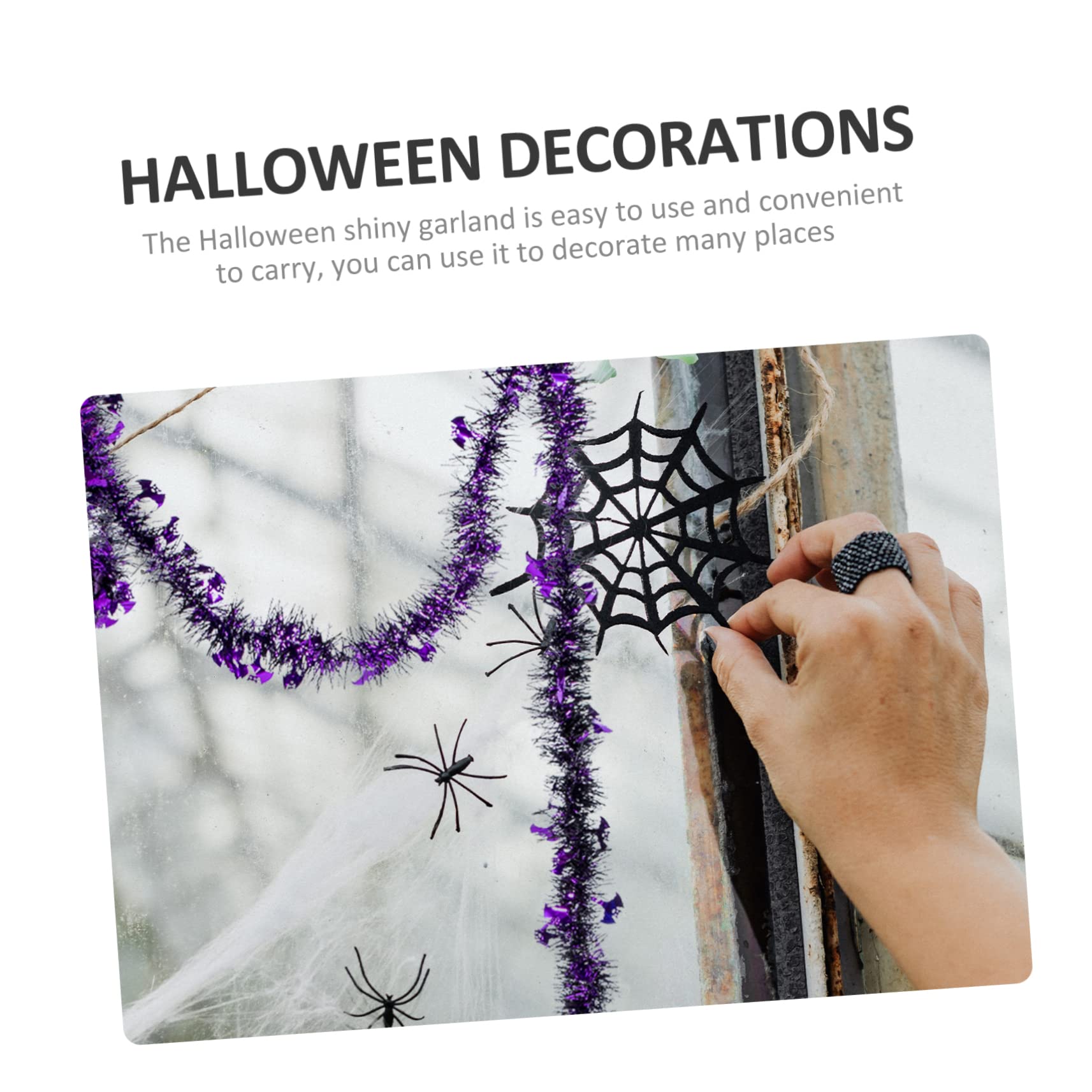 ABOOFAN 9stücke Teiliges Halloween Dekorationsset Mit Tinsel Girlande Für Innen Und Außendekoration Für Halloween-Partys Mit Leuchtenden Farben Und Flexibler Anwendung