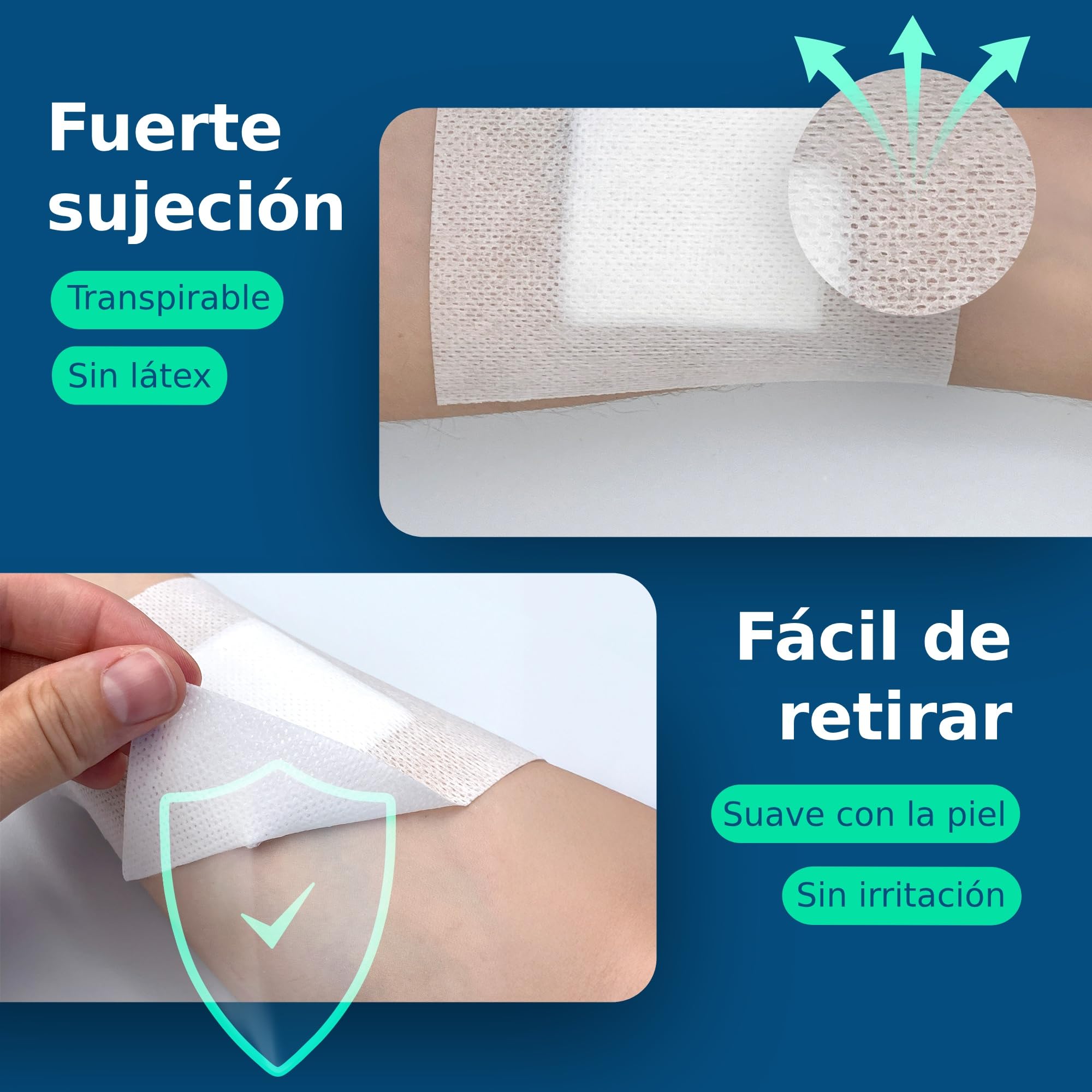 Esparadrapo médico en rollo 7,5 cm x 10 m | Cinta médica adhesiva TNT hipoalergénica y transpirable | Para fijación de apósitos y curas | Uso profesional y doméstico – Suave con la piel