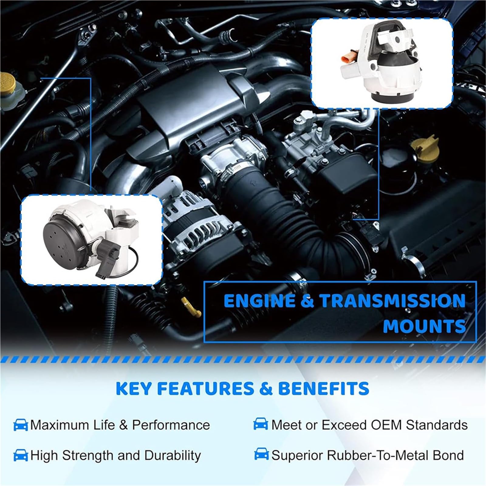 2012-2018 Pasuje do Audi A6 A7 3.0L V6 GAS DOHC 4G0199381LF 4G0199381LE 4G0199381KH Zestaw mocowań silnika lewy i prawy Zestaw mocowań silnika(Right 4G0199381QG)