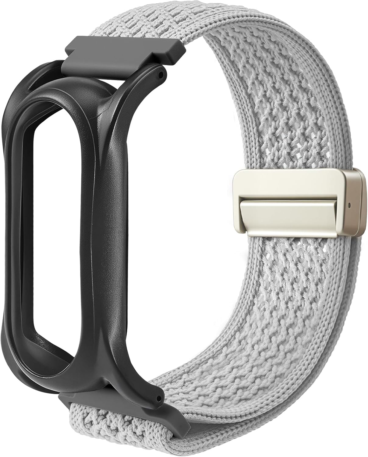 Adjustable Smartwatch Soft Woven Nyon Wristband + Protective Case Base fits for PLAUD AI NotePin Recorder,Upgraded 18mm Pin Notepin Strap for Easy Band Replacement