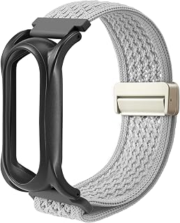 Adjustable Smartwatch Soft Woven Nyon Wristband + Protective Case Base fits for PLAUD AI NotePin Recorder,Upgraded 18mm Pin Notepin Strap for Easy Band Replacement