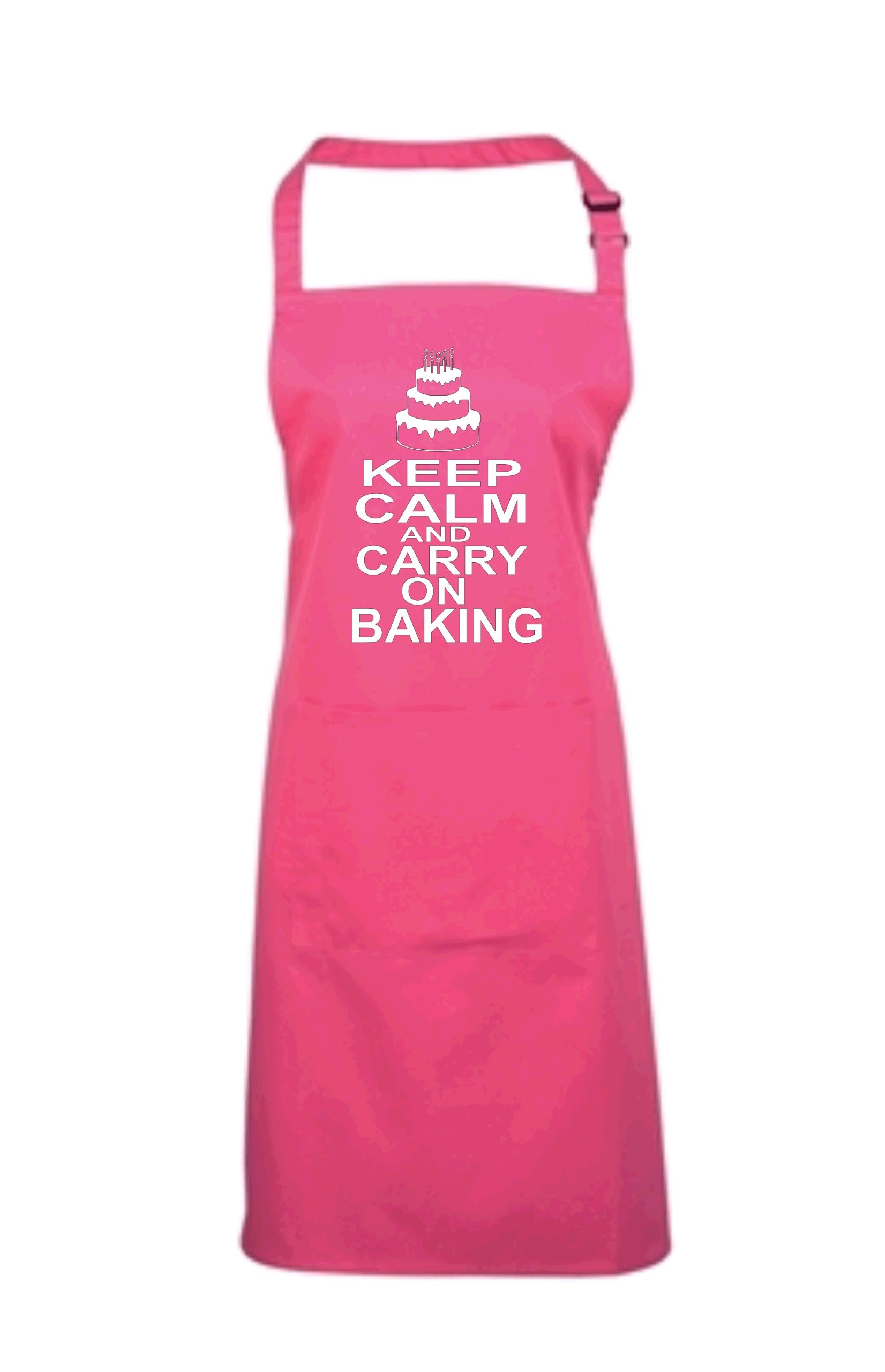 Fuchsia Apron 'Keep Calm and Carry ON Baking'
