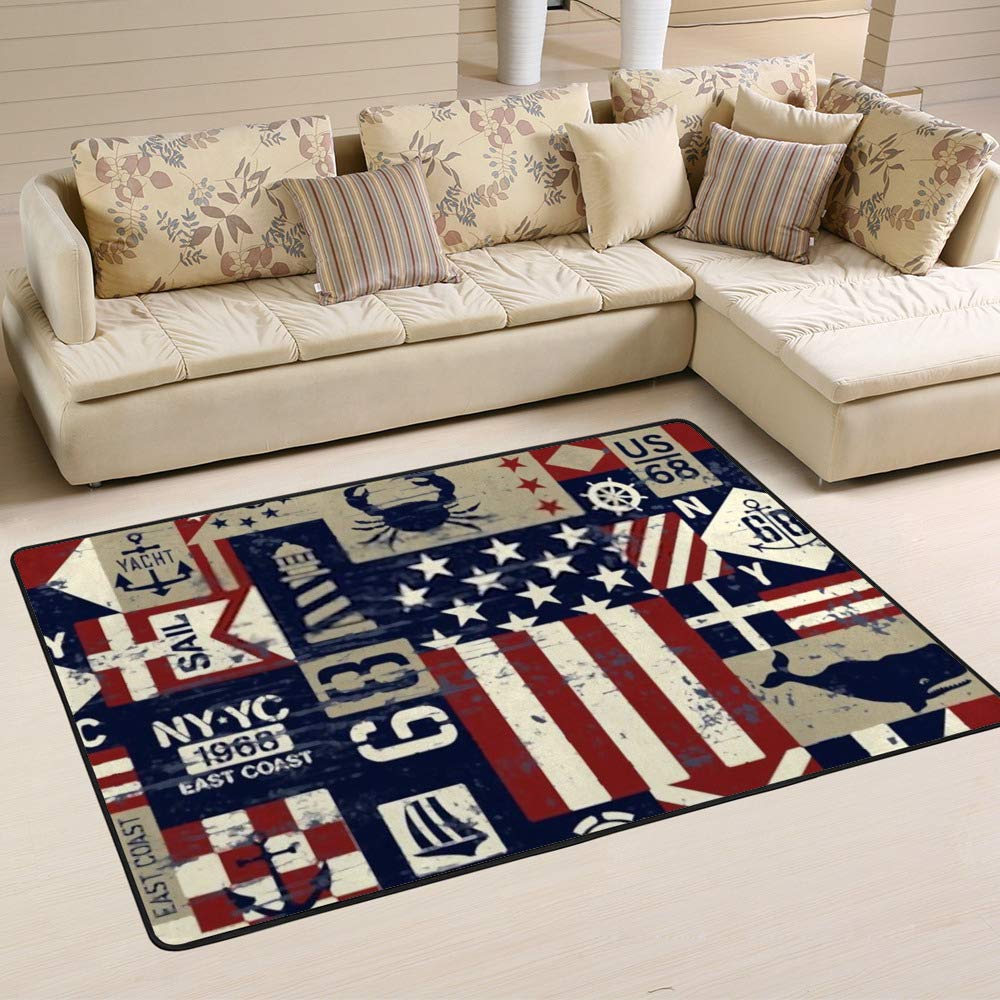 Tapis de grande taille en microfibre 63x48 inch pour salon Cheshongg