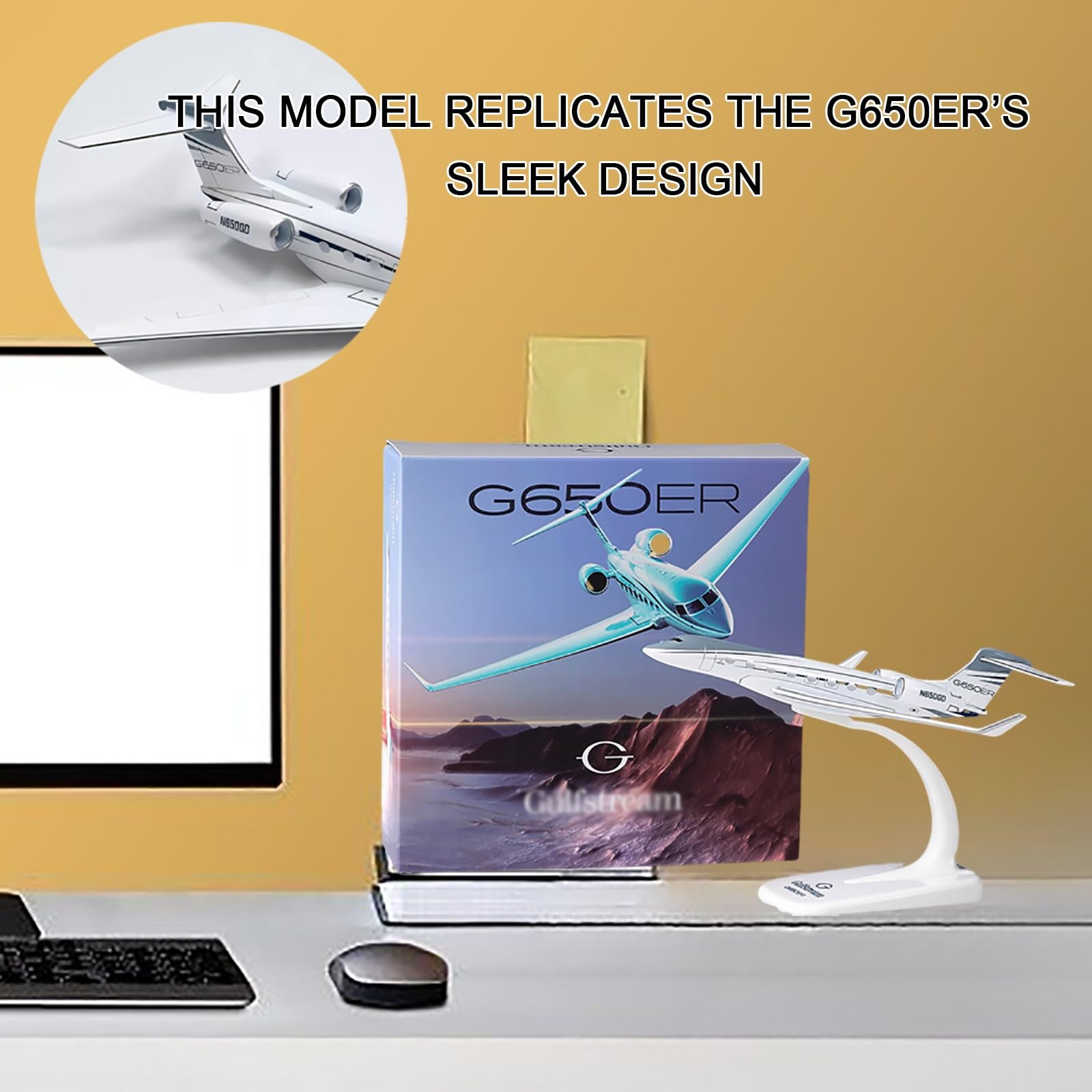 Amazon.com: LBYBF 1:200 Scale Gulfstream G650ER Aircraft Model