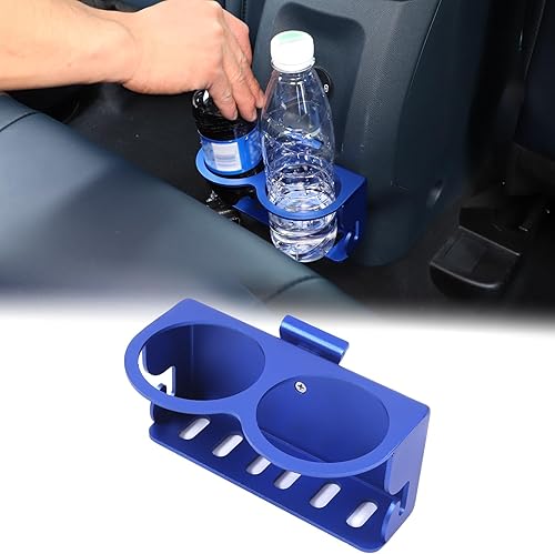 Organizador expansor de portavasos trasero para automóvil compatible con Ford Maverick 2022-2024 Auto de aluminio para asiento trasero de doble
