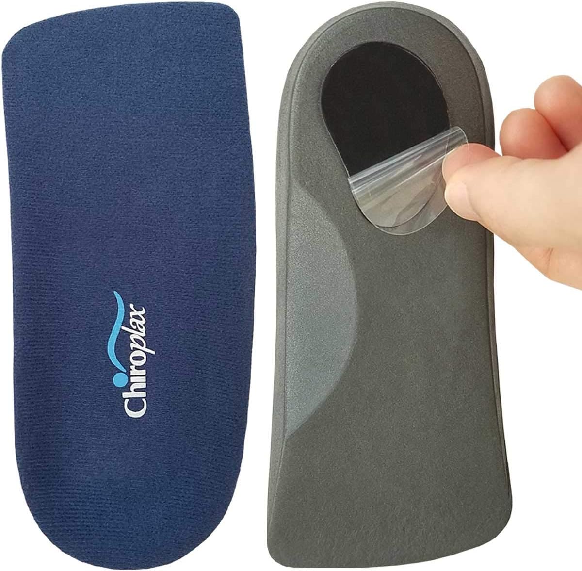Chiroplax 3/4 Length Orthotic Foot Insoles, Flat Feet Arch Support Shoe Inserts for