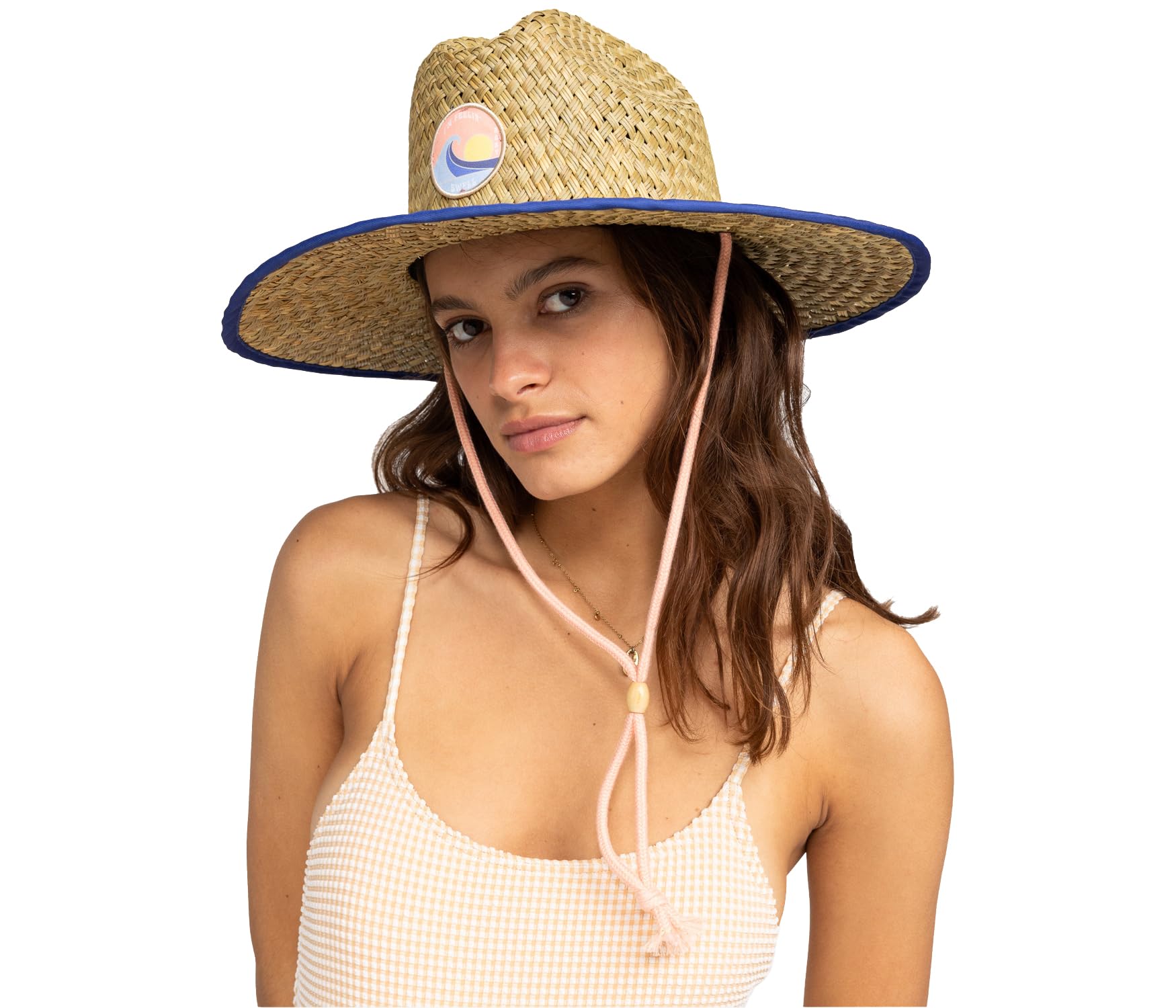 Chapeau de soleil en paille Roxy Coffee Blues de finition premium - 5