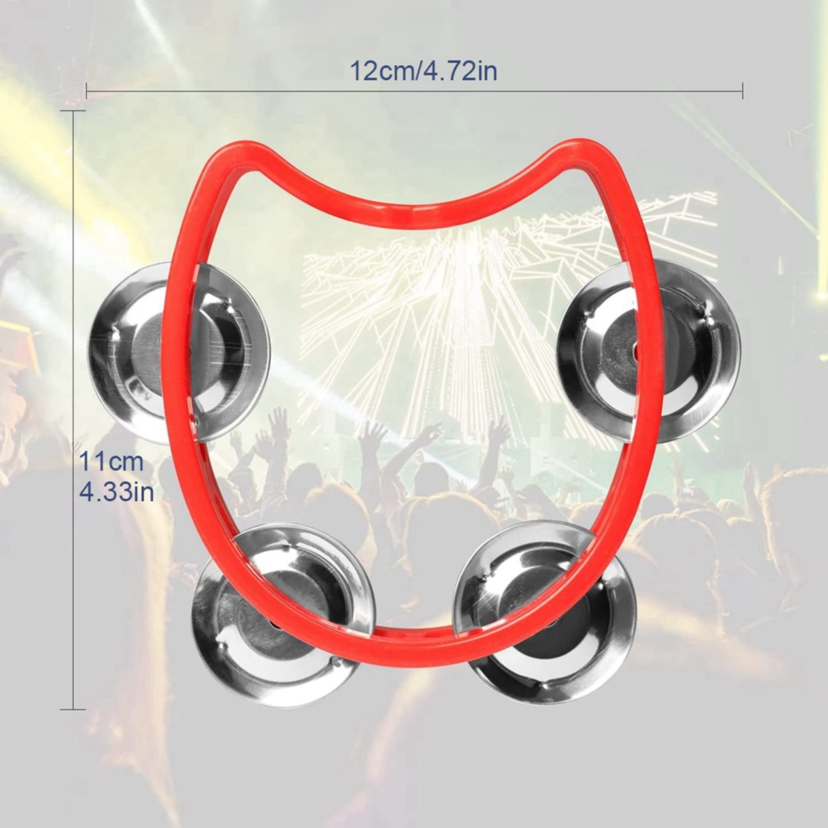 Strumenti Musicali Tamburello Nel Plastica da 40 Pezzi, Mini Tamburelli Portatili, Strumenti Musicali per Feste Un di Percussioni