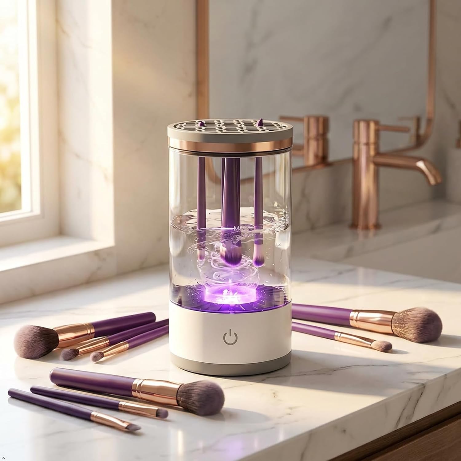 Electric Makeup Brush Cleaner, Portable Automatic Washer, Suitable for Travel and Home Use, Professional Makeup Brush Cleaning Tool