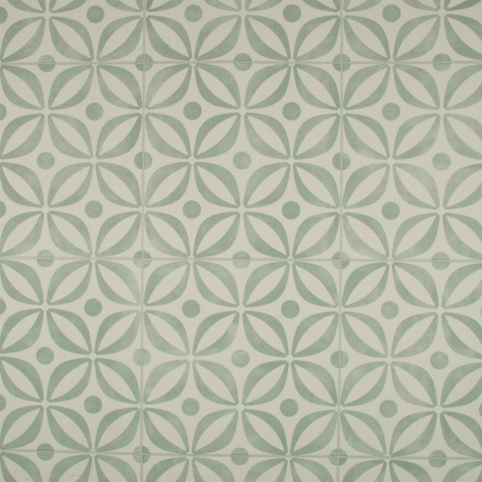 Patterned Tile Effect Cosmic Vinyl Flooring 2.5mm Realistic Foam Backed Lino Slip Resistant (Sea Green Antique Diamonds, 4m x 4m)